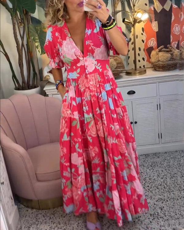 Floriana - Vibrant Floral Dress — view 8