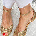 Isadora – Golden Braided Sandals — view 8
