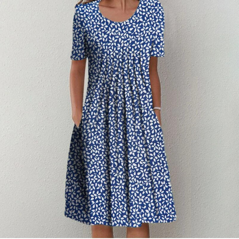 Hailey | Elegant and Casual Floral Dress with Pockets — view 6