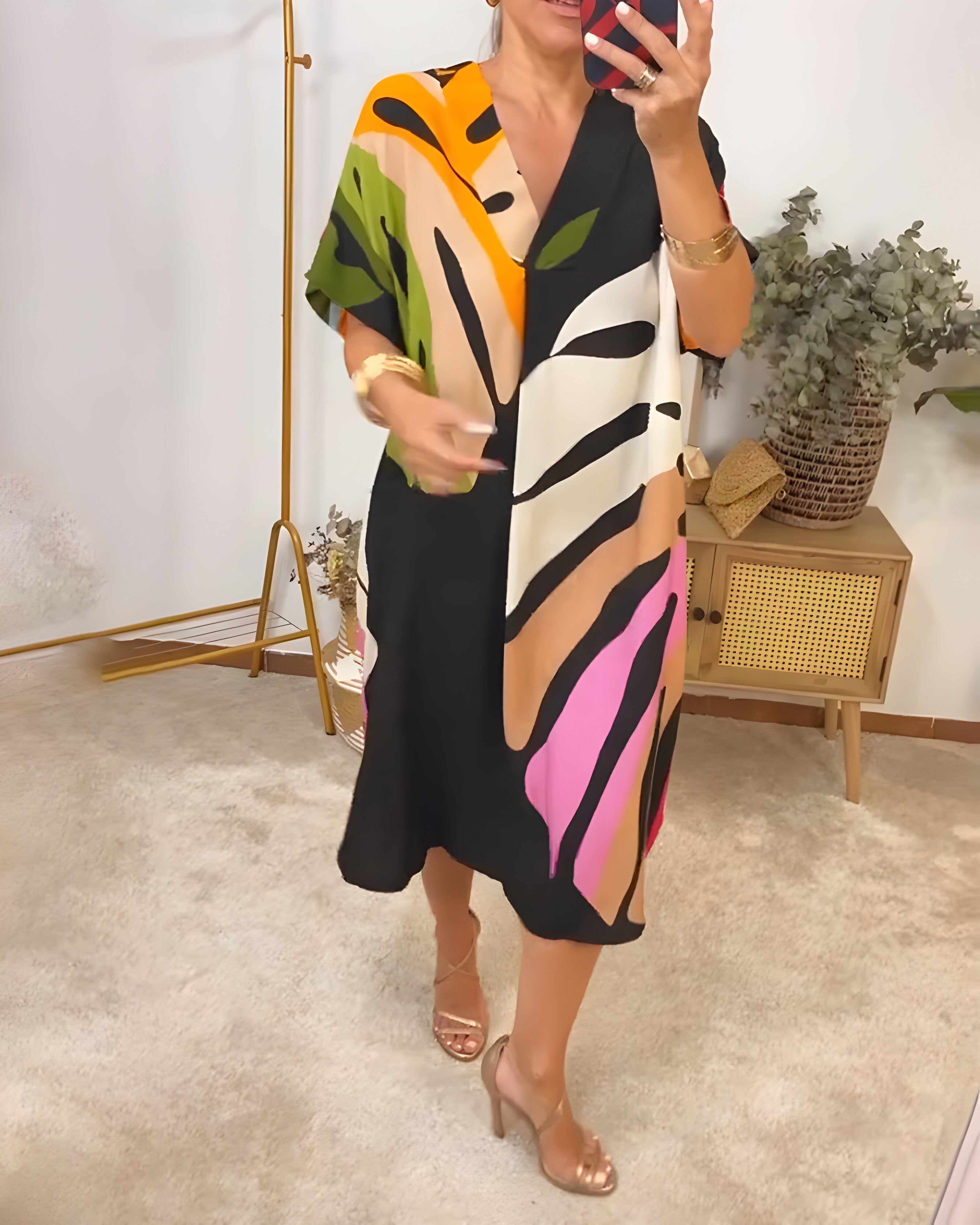 Rianna - Abstract Print Dress — view 4
