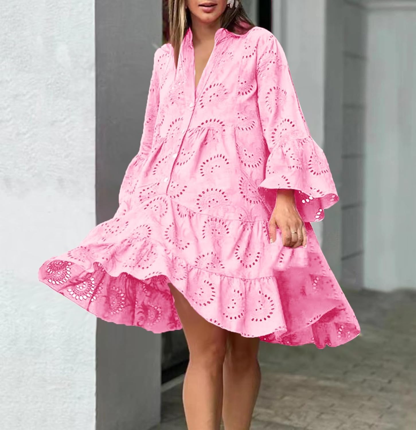 Lydia - Dress with Eyelets — view 12