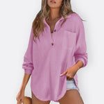 Inês - Lightweight Tunic Blouse with V-Neck and Buttons — view 8