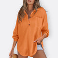 Inês - Lightweight Tunic Blouse with V-Neck and Buttons — view 10