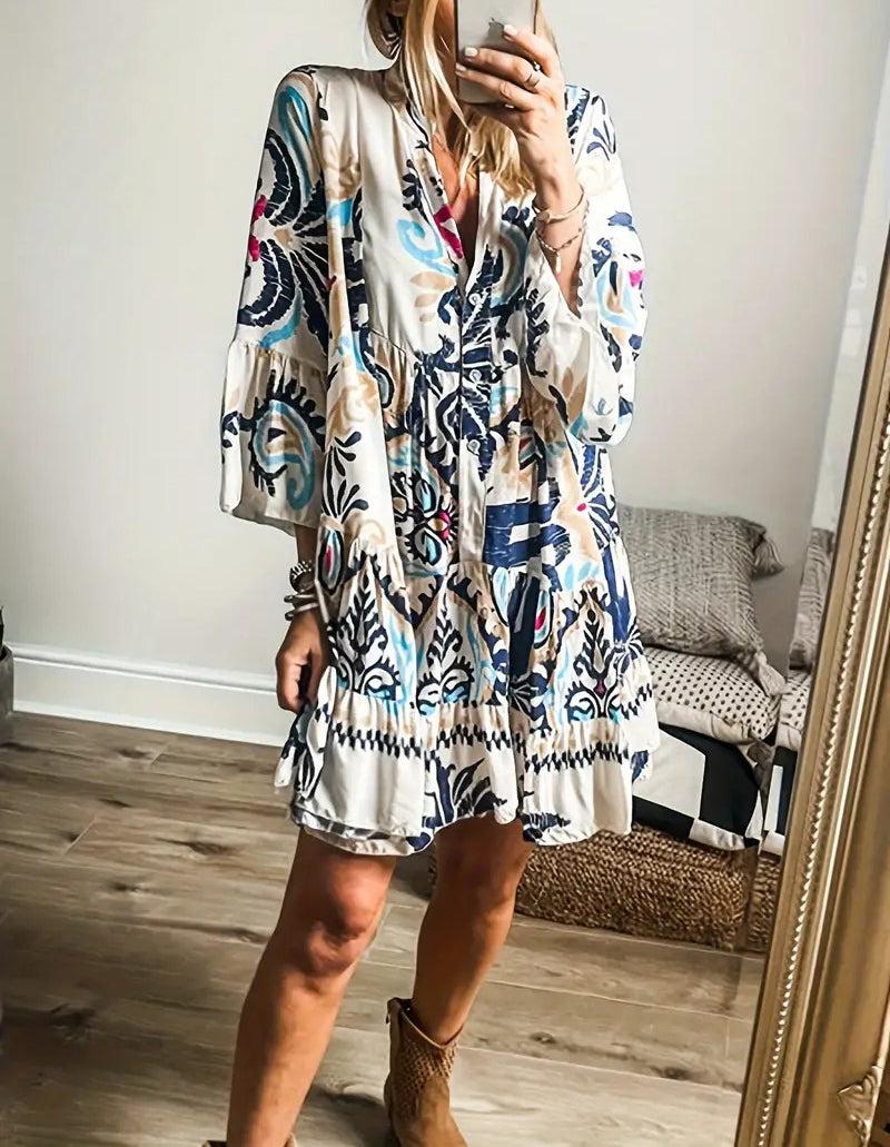 Veronique - Bohemian Tunic Dress — view 3