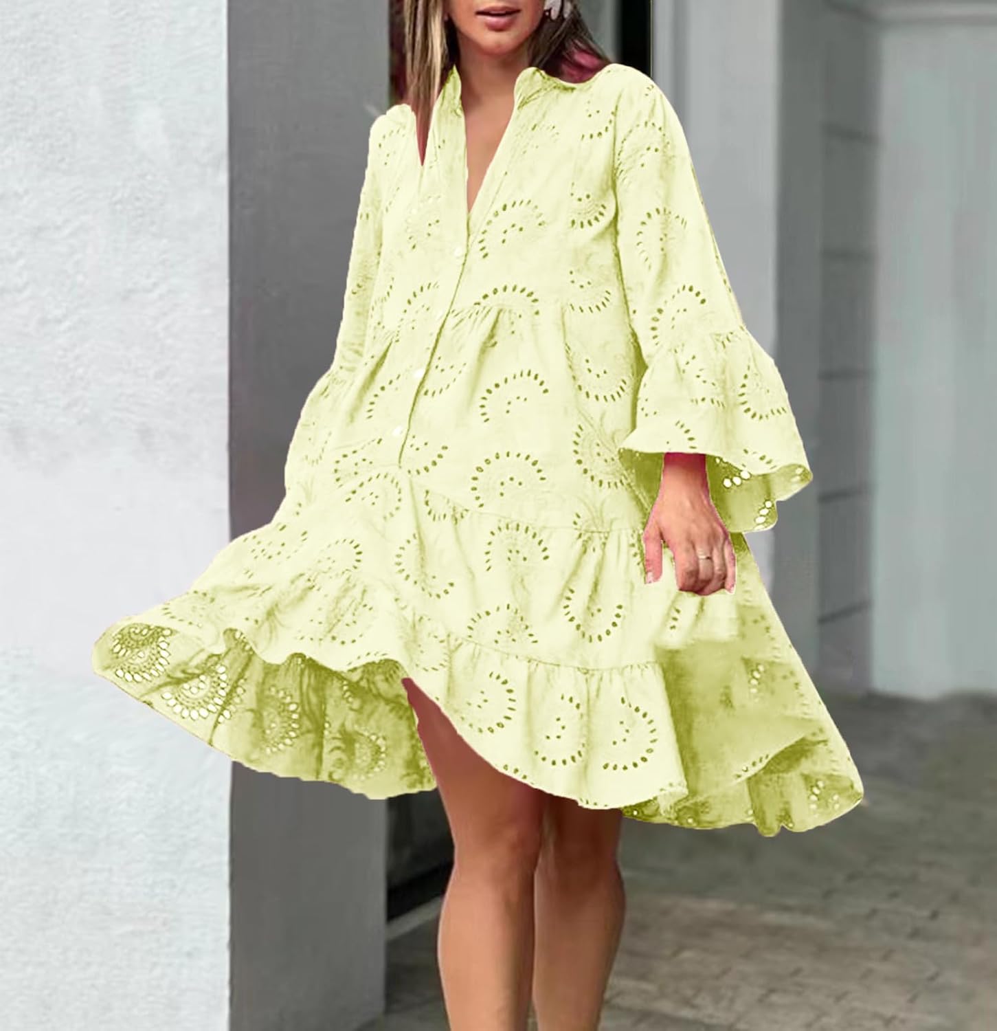 Lydia - Dress with Eyelets — view 13