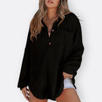 Inês - Lightweight Tunic Blouse with V-Neck and Buttons — view 5