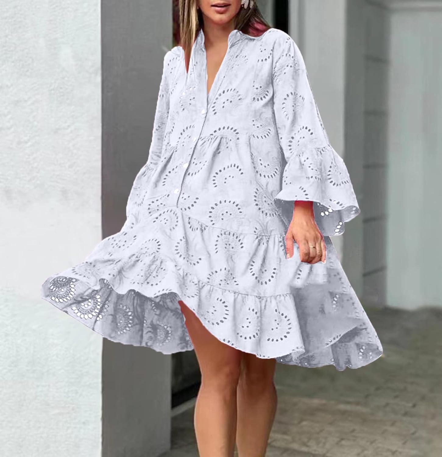 Lydia - Dress with Eyelets — view 9