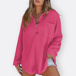 Inês - Lightweight Tunic Blouse with V-Neck and Buttons — view 7