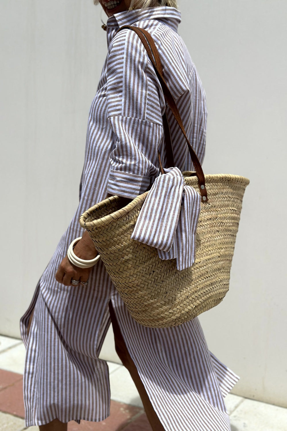 Sophia - Striped Shirt Dress — view 9