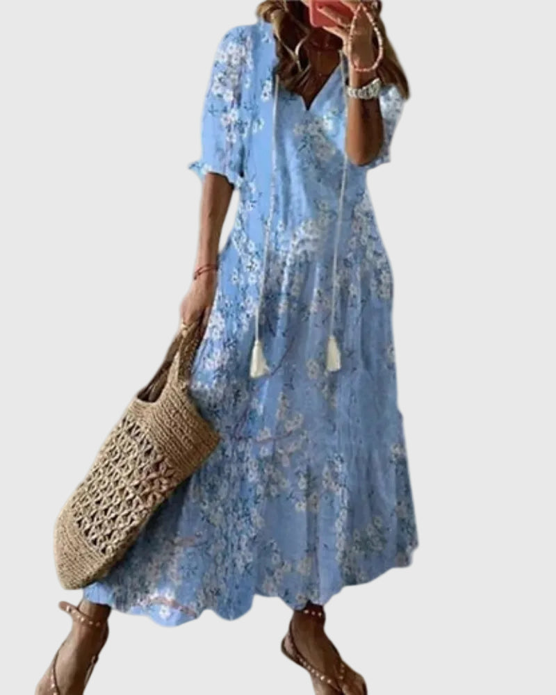 Amalia | Boho Vintage Maxi Dress for Summer — view 5