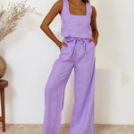 Megan - Minimalist Top and Flared Pants Set — view 3