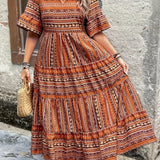 Joraine - Flowing Ethnic Dress — view 3
