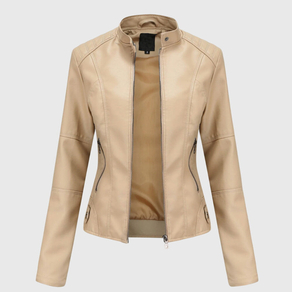 Giorgina™ - Elegant Leather Jacket for Women — view 4