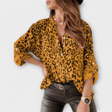 Iara - Modern Leopard Print Blouse — view 3