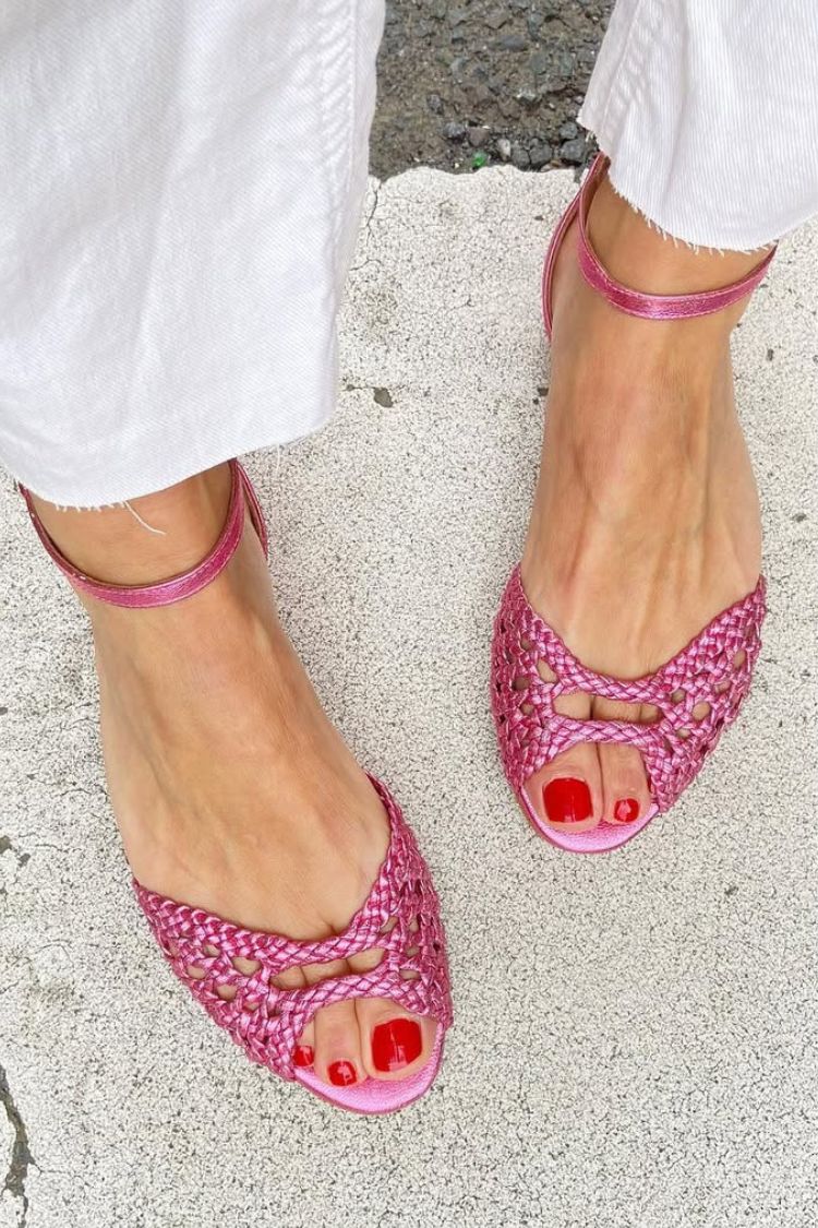Isadora – Golden Braided Sandals — view 2
