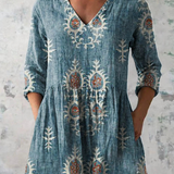 Blair | Long Blouse with Expressive Print — view 2