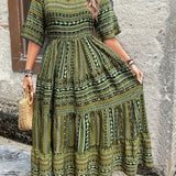 Joraine - Flowing Ethnic Dress — view 2