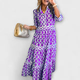 Juliana | Midi Dress with Chain Pattern — view 4