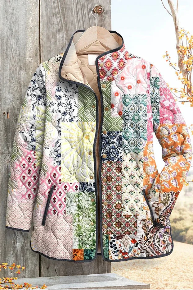 Minna™ | Quilted Jacket in Patchwork Style