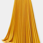 Long Pleated Satin Skirt — view 2