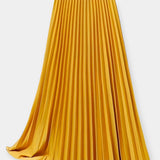 Long Pleated Satin Skirt — view 2