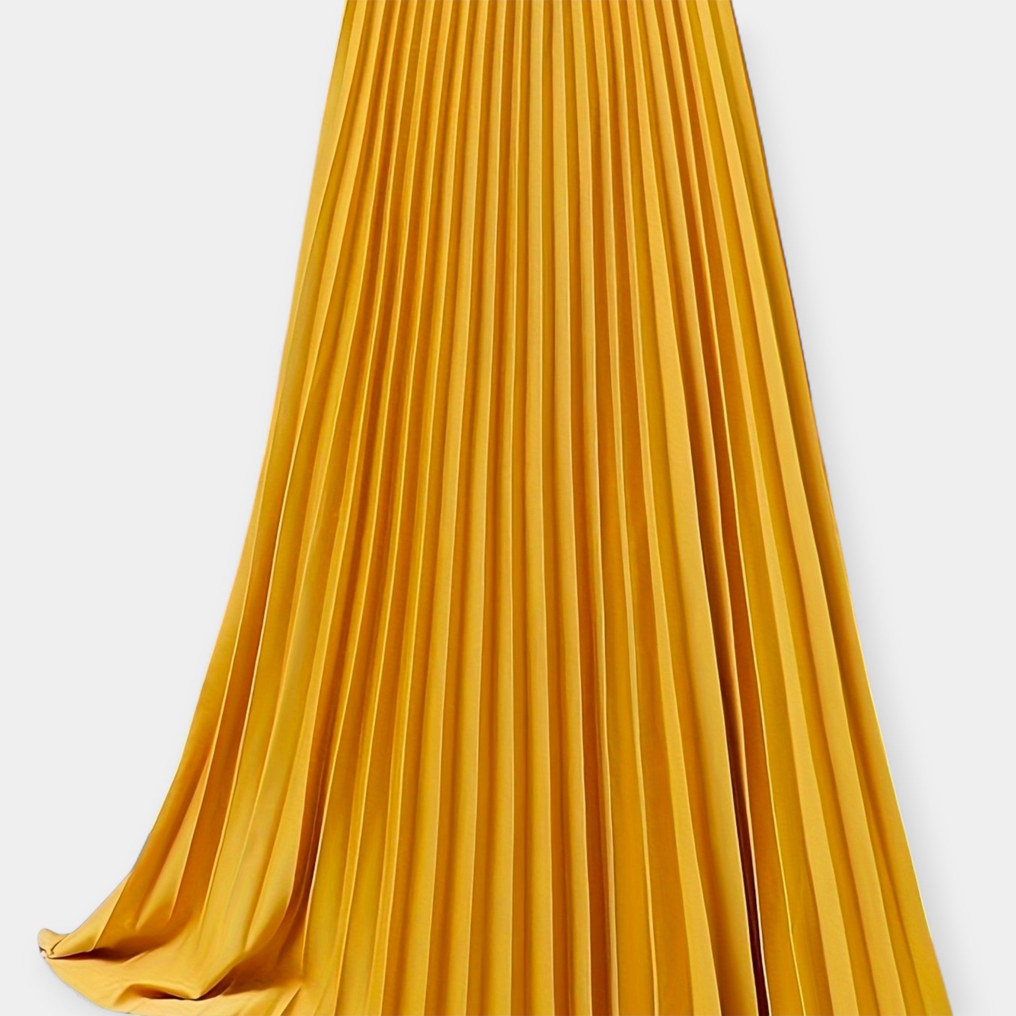 Long Pleated Satin Skirt — view 2