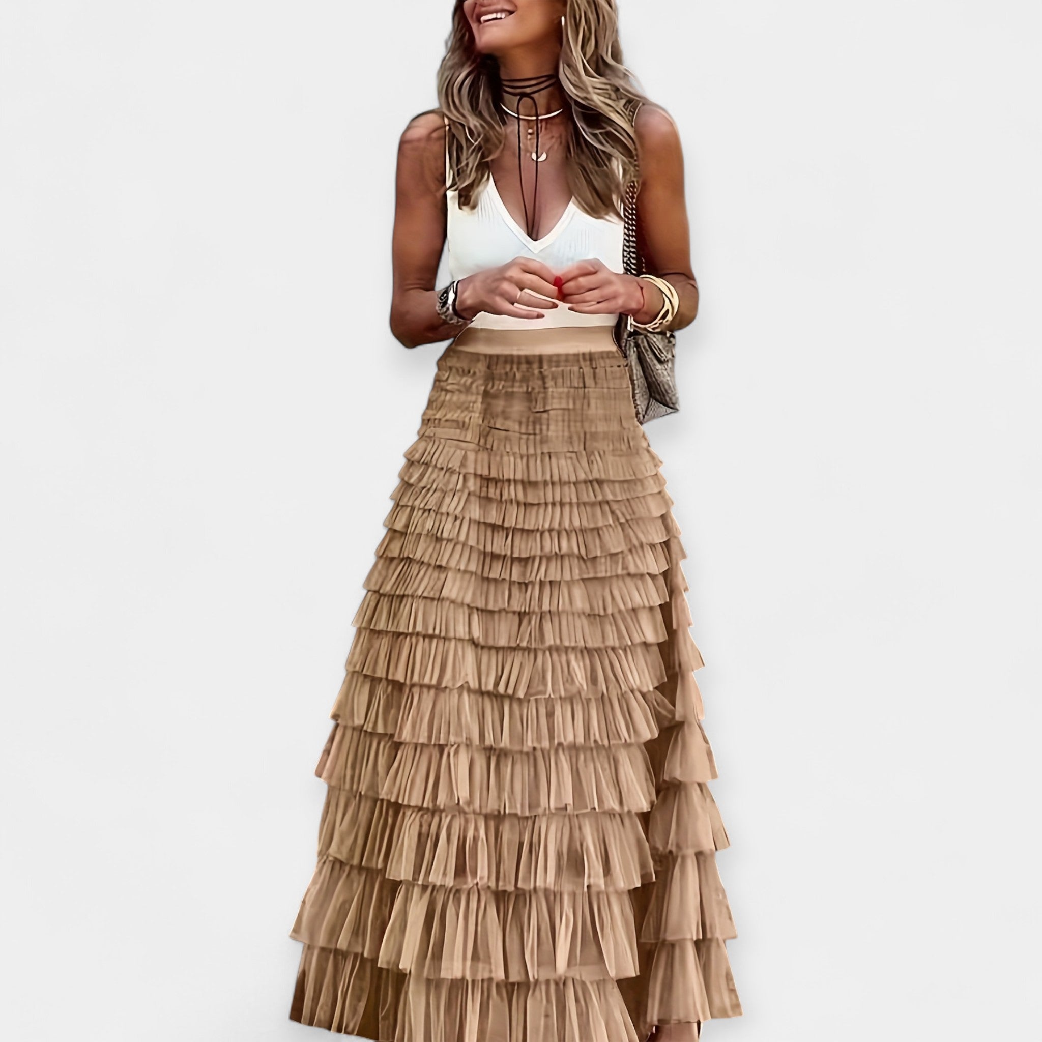 Boho Skirt with Satin Finish — view 6