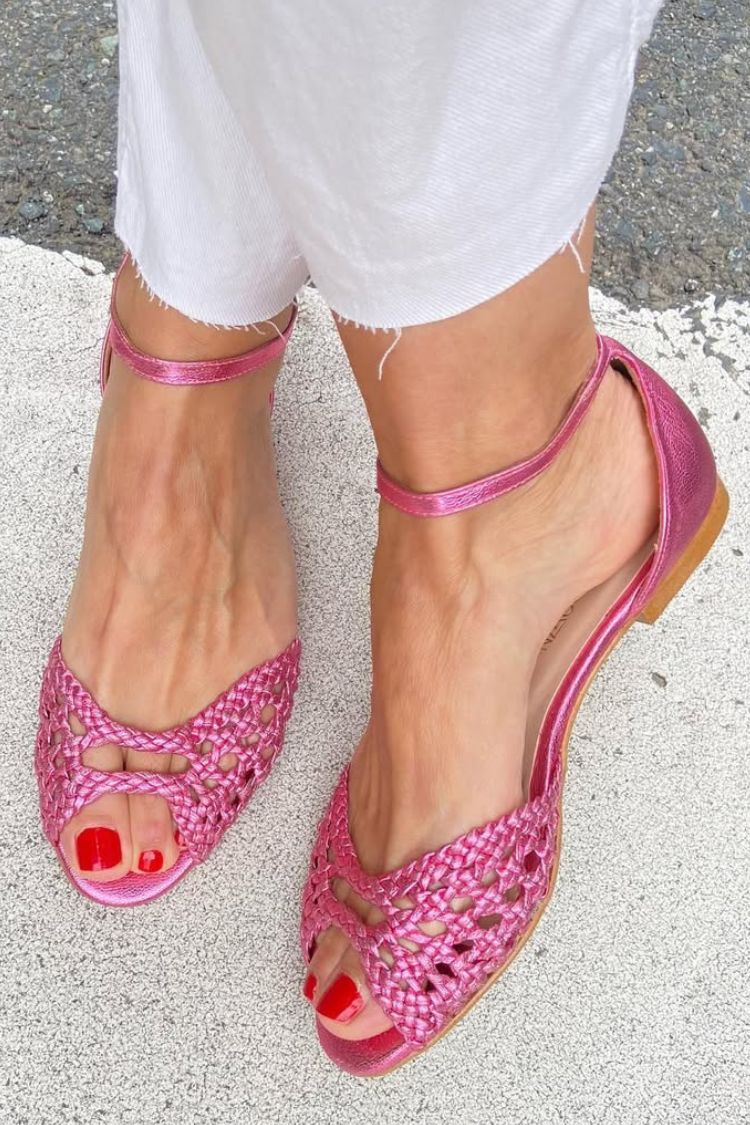 Isadora – Golden Braided Sandals — view 9