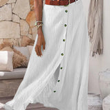 Syndy - Flowing Skirt with Buttons — view 9