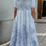 INDIGO | ELEGANT MIDI DRESS WITH FLORAL PRINT
