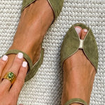 Olivia – Sage Green Sandals — view 3