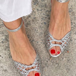 Isadora – Golden Braided Sandals — view 5