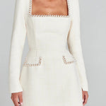 Mini Dress with Pockets and Pearls