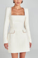 Mini Dress with Pockets and Pearls
