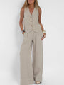 Aira - Vest with Buttons & Wide-Leg Pants Set — view 2