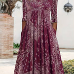 Elowen | Casual Midi Dress with Long Sleeves — view 3