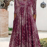 Elowen | Casual Midi Dress with Long Sleeves — view 3