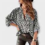 Iara - Modern Leopard Print Blouse — view 2