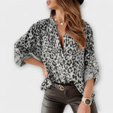 Iara - Modern Leopard Print Blouse — view 2