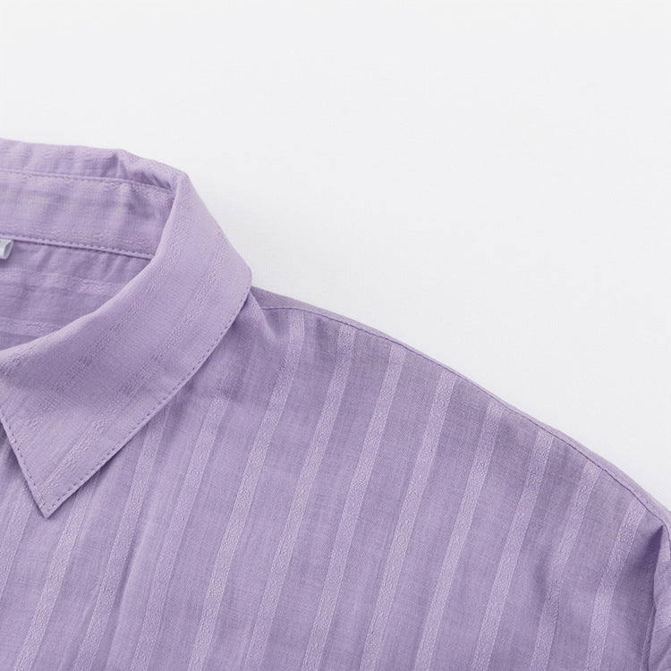 Purple - Set with Buttons and Lightweight Shorts — view 5