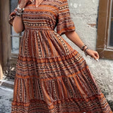 Joraine - Flowing Ethnic Dress — view 5