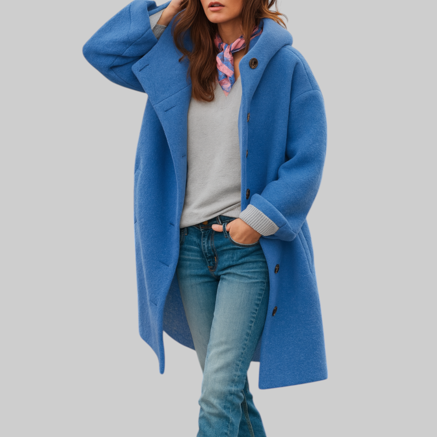 Freja | Comfortable Medium-Length Everyday Coat — view 3