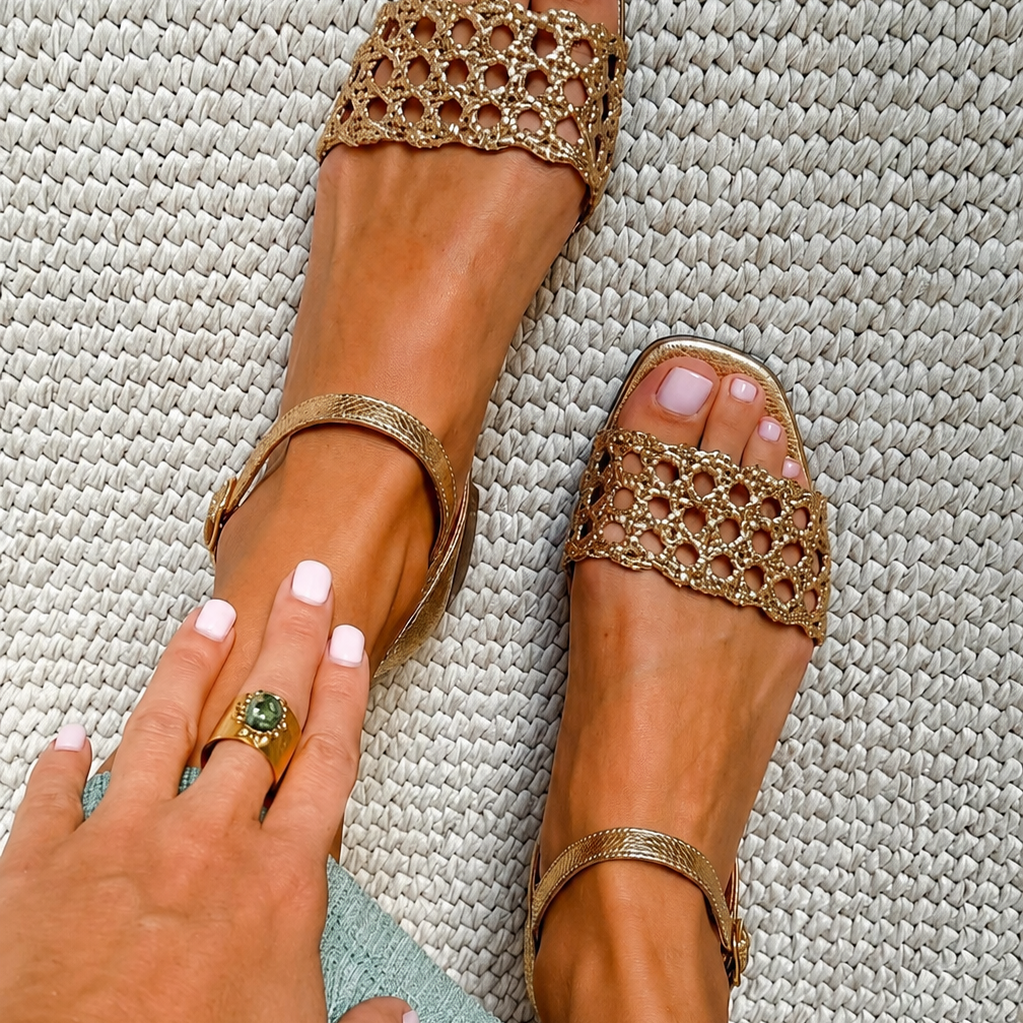 Aurora – Golden Summer Sandals