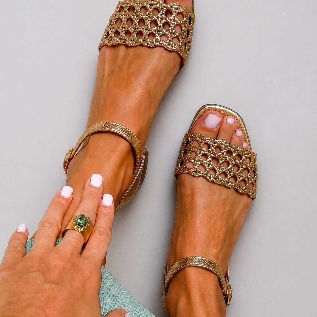 Aurora – Golden Summer Sandals — view 2
