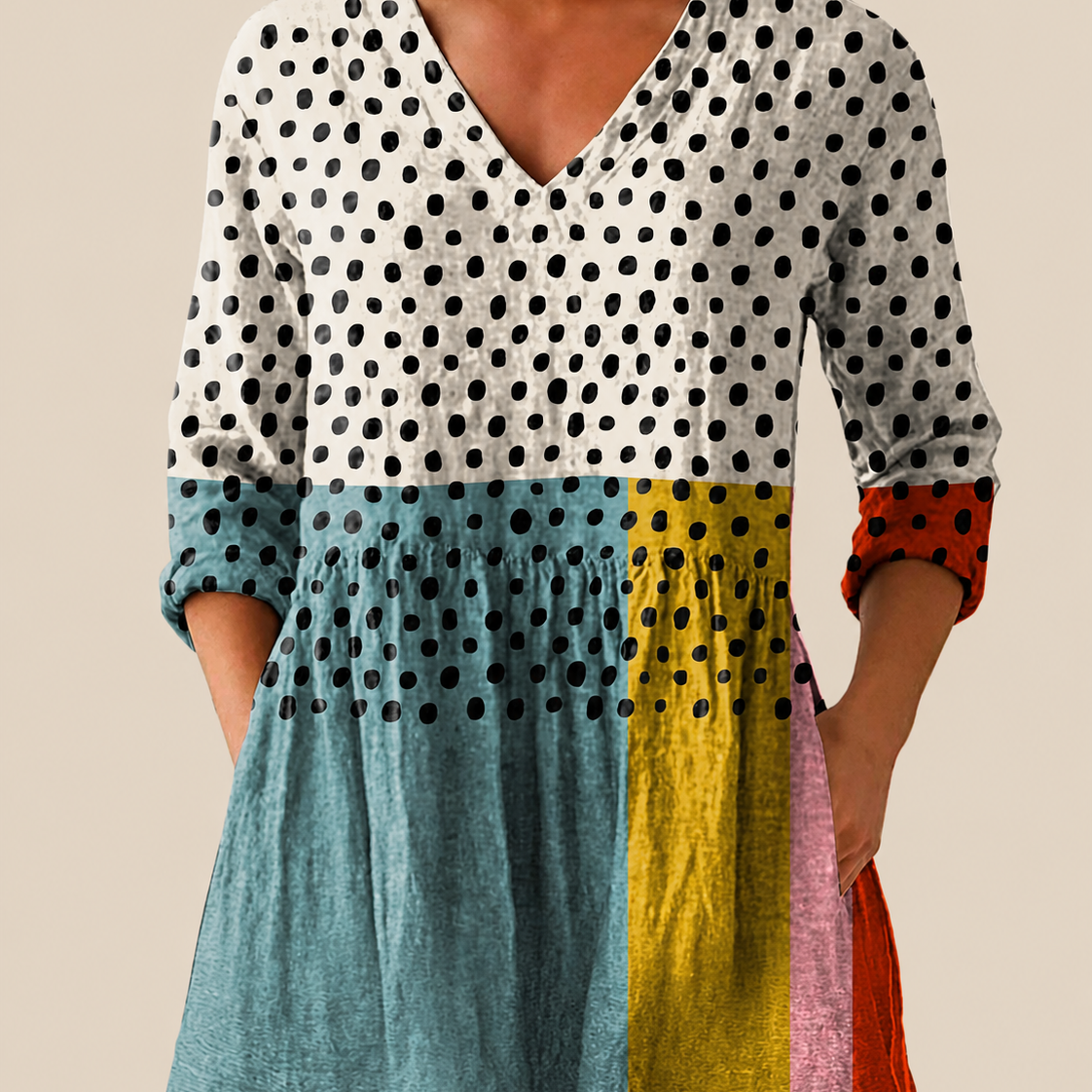 Nola | Long Blouse with Bold Print