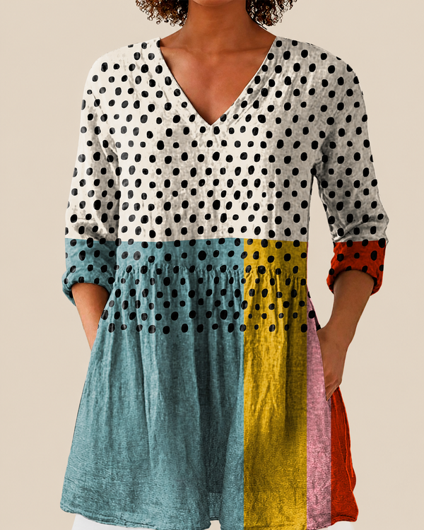 Nola | Long Blouse with Bold Print