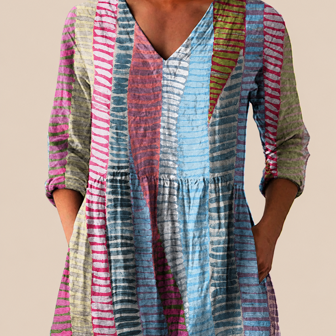 Noa | Long Blouse with Bold Print