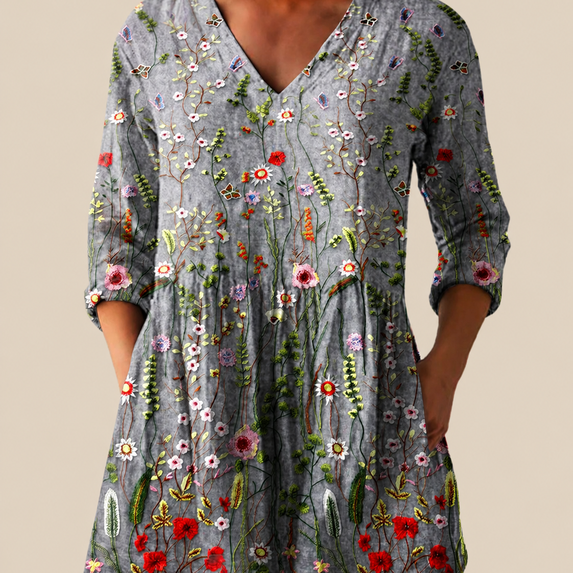 Sloane | Long Blouse with Bold Print