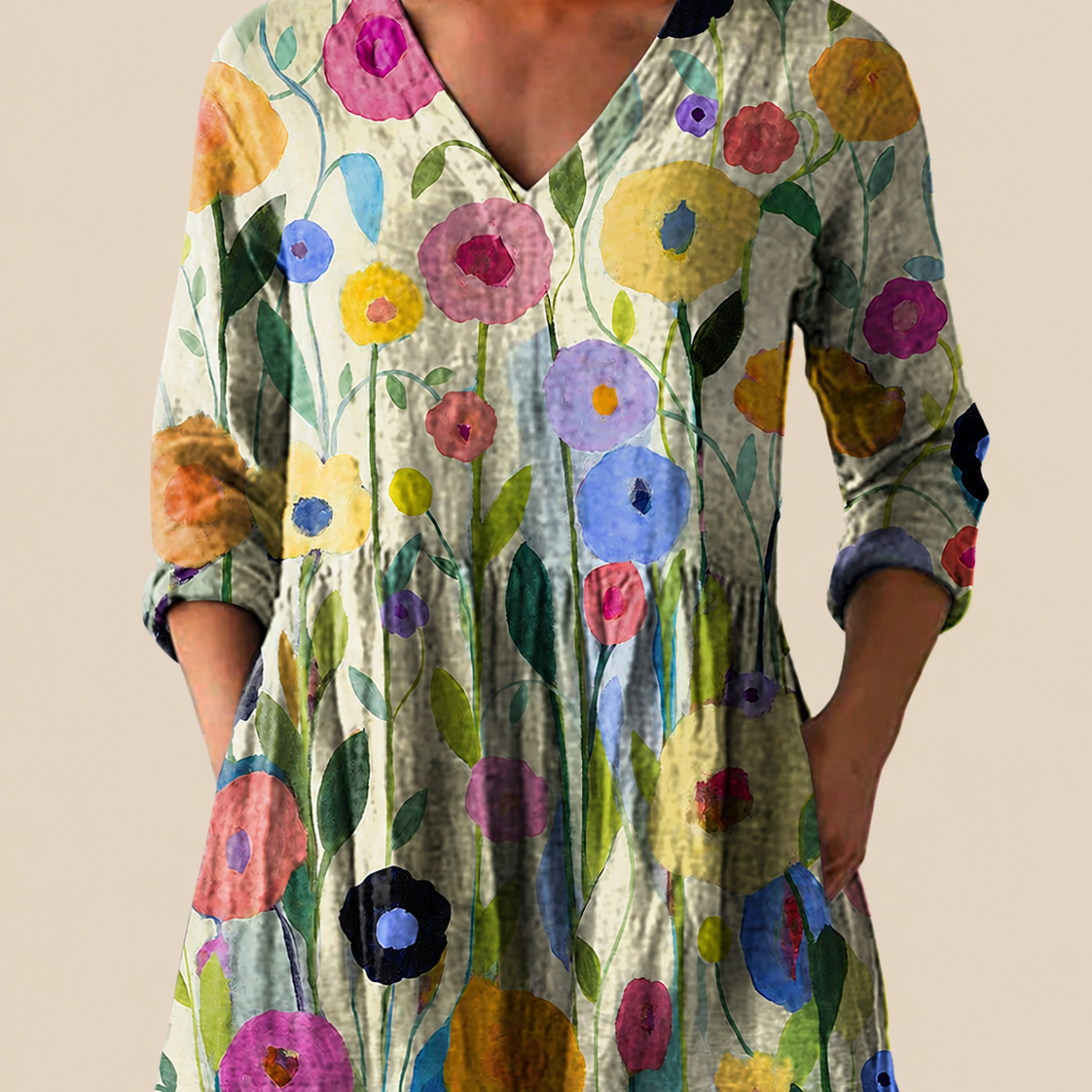 Remi | Long Blouse with Bold Print