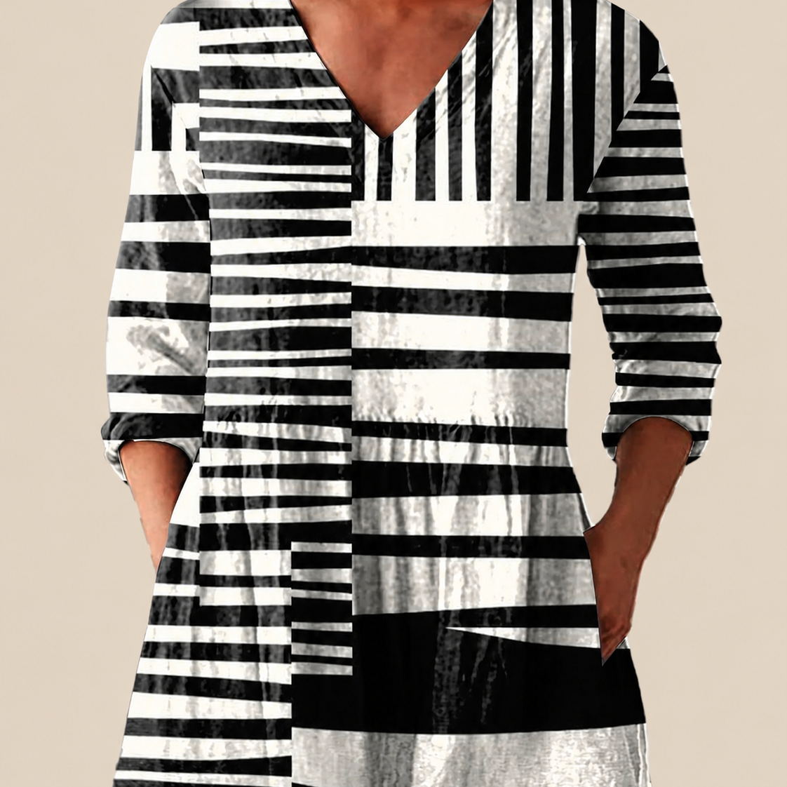 Quinn | Long Blouse with Bold Print